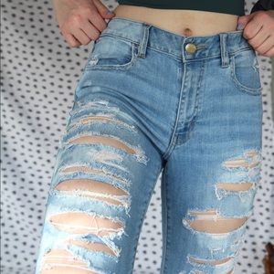Super Distressed American Eagle Jeans